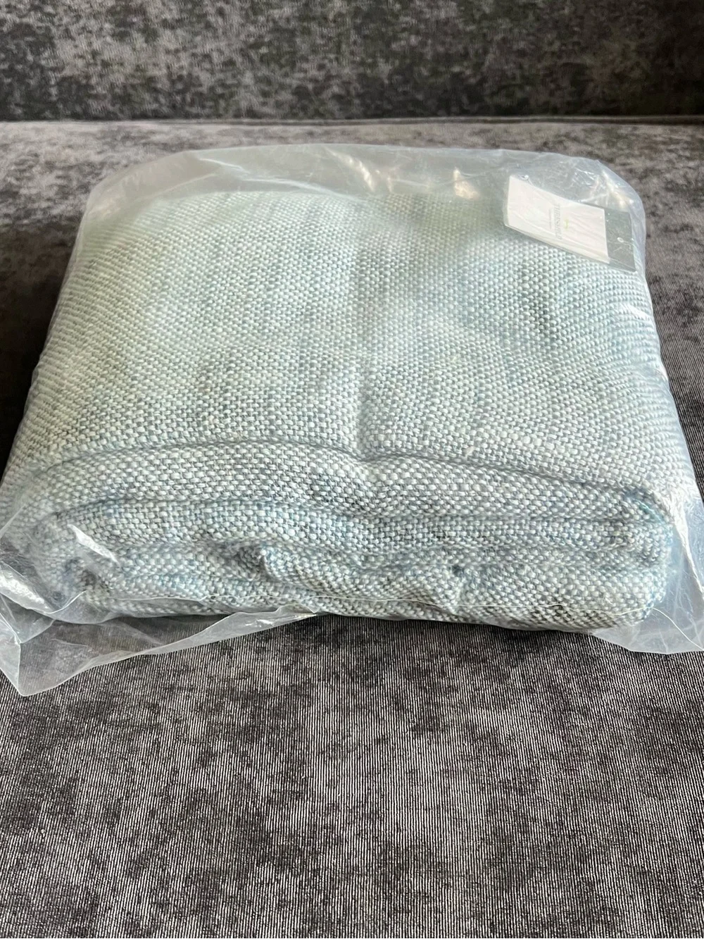 NWT Threshold Blue Textured Weave Light Filtering Curtain- 1 Panel 108”x54”